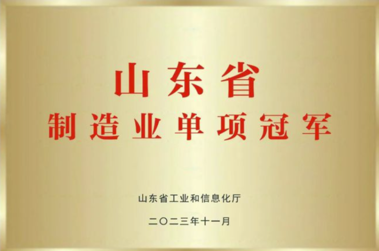 3.山东省制造业单项冠军